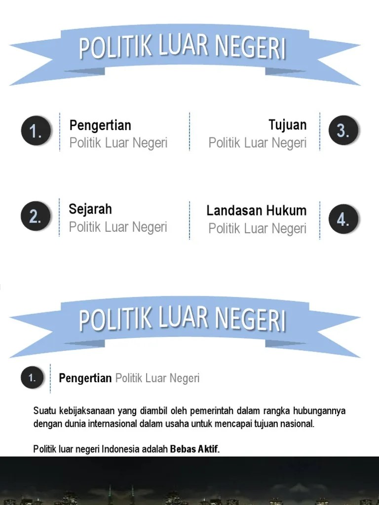 Presentasi Sistem Politik Luar Negeri Indonesia | PDF