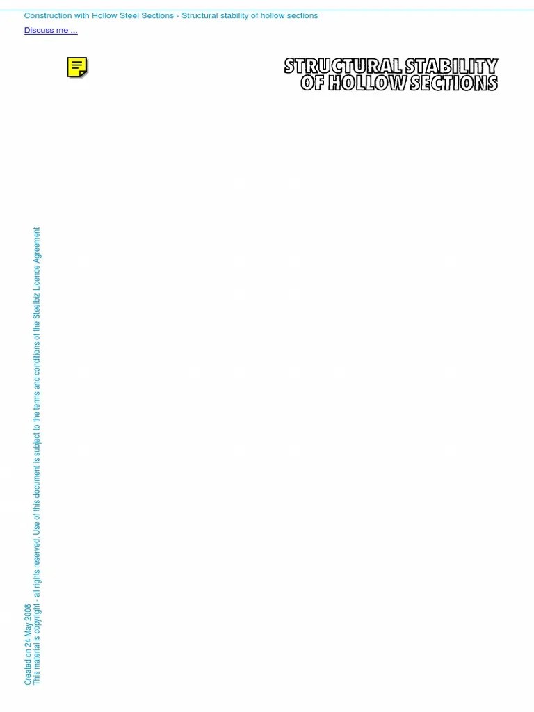 CIDECT 2 Structural Stability of Hollow Sections Buckling Strength