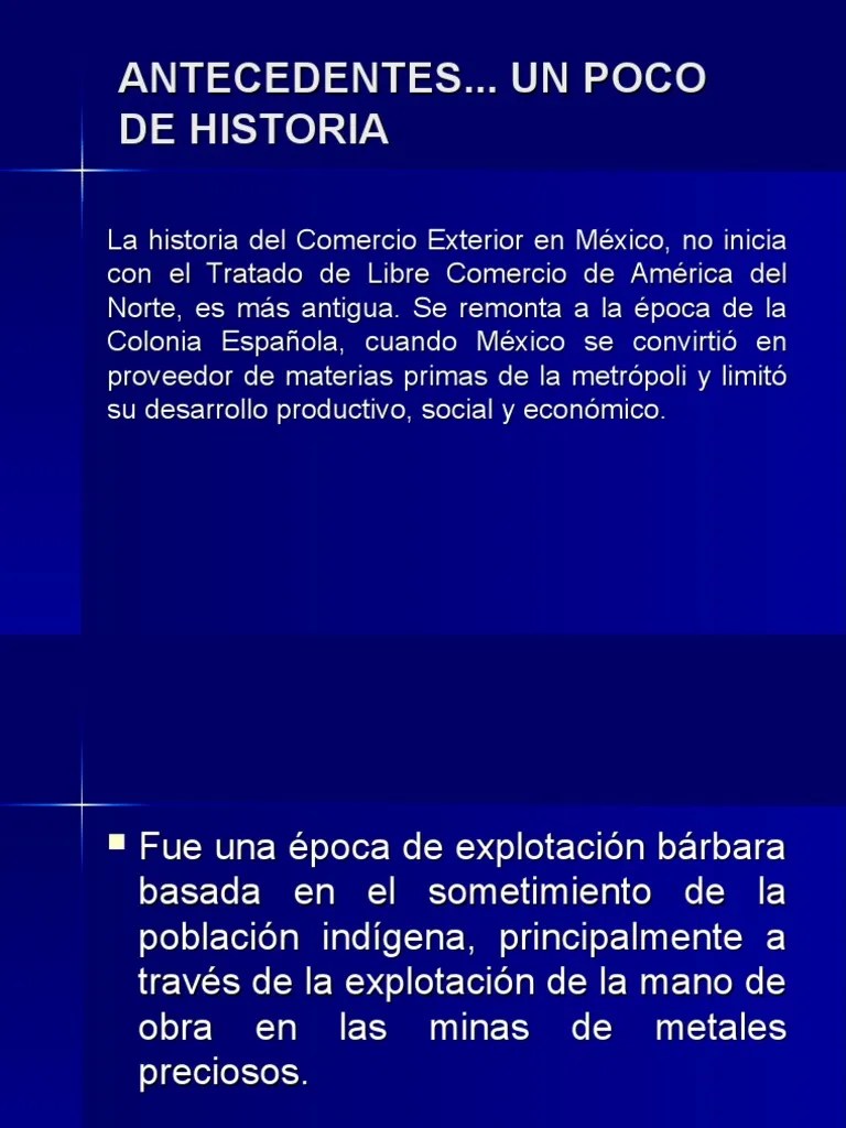 Antecedentes Del Comercio Exterior El comercio