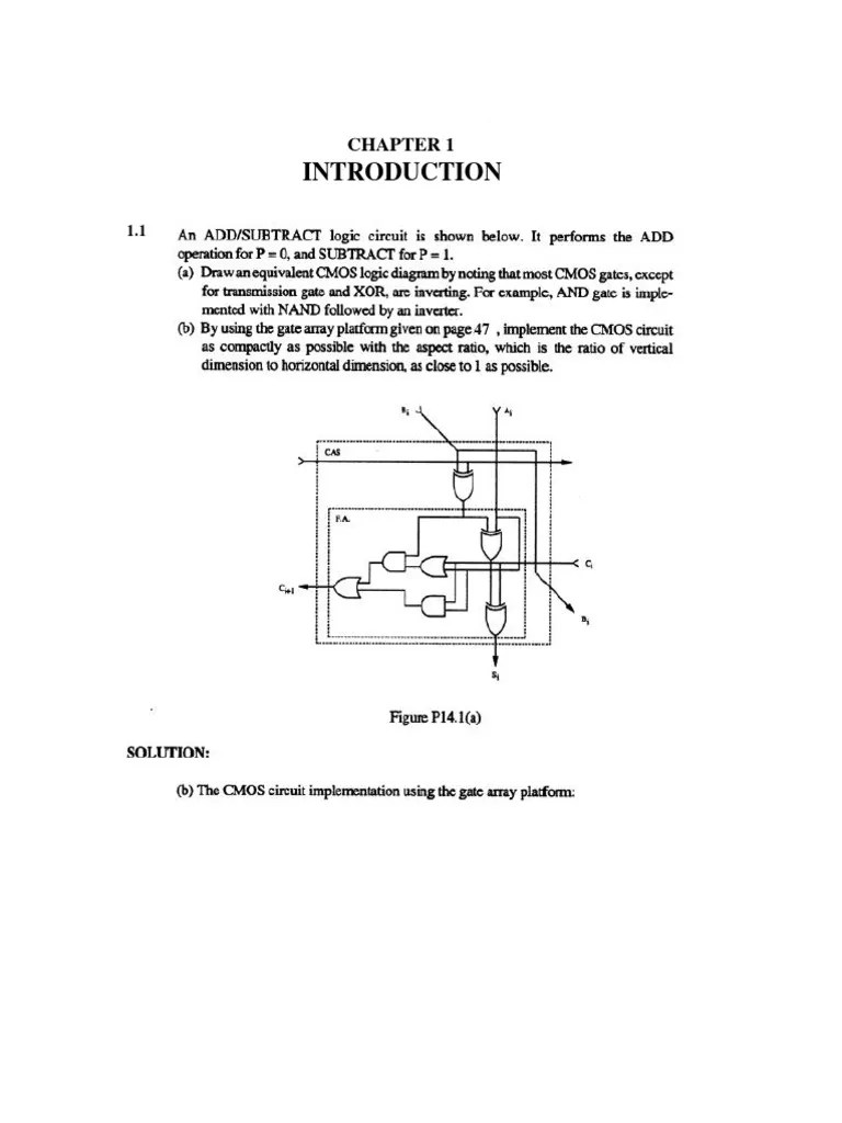 Cmos Digital Integrated Circuits Kang Solution Manual PDF
