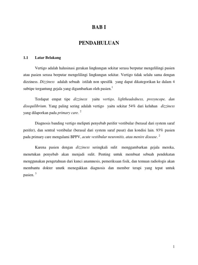 Referat Vertigo Perifer Dan Sentral PDF