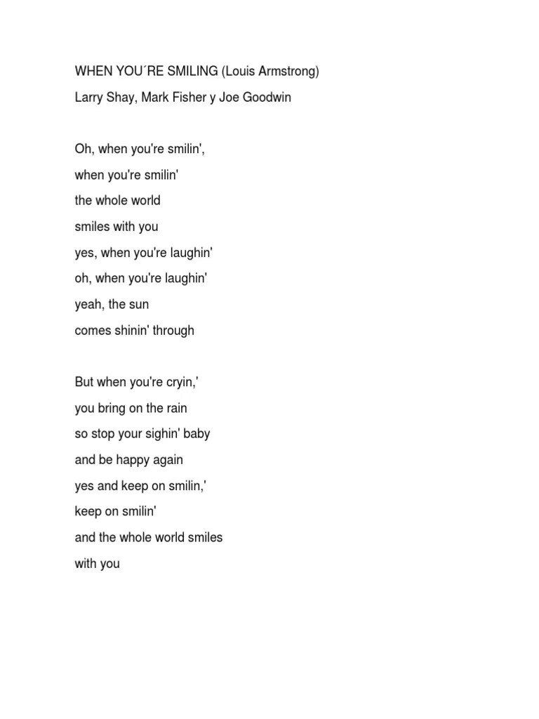 When You Re Smiling Louis Armstrong PDF