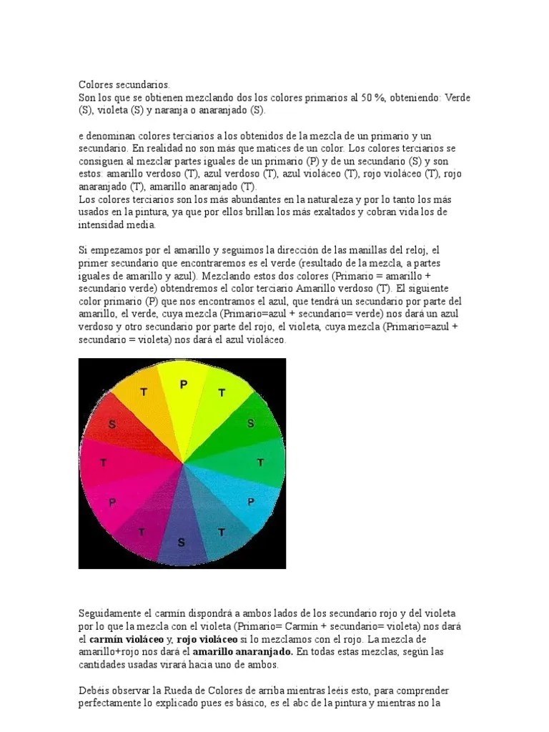 Colores secundarios Color Rojo