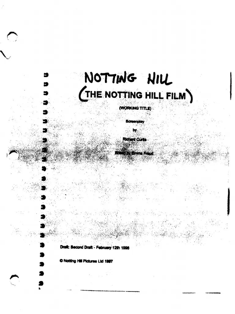 Screenplay Notting Hill PDF Leisure