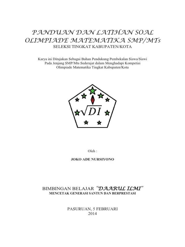 Buku Panduan Olimpiade Matematika SMP