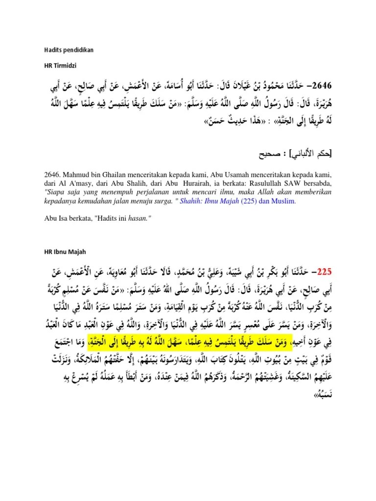 Hadits Pendidikan | PDF