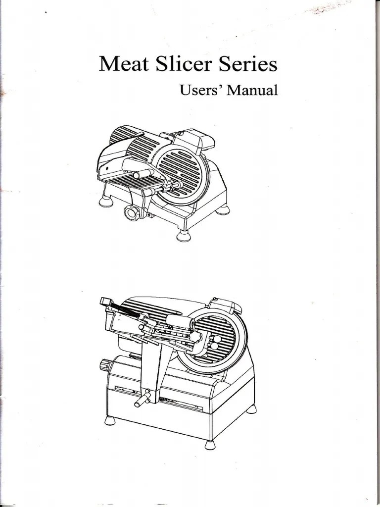 Meat Slicer User's Manual Tools Machines