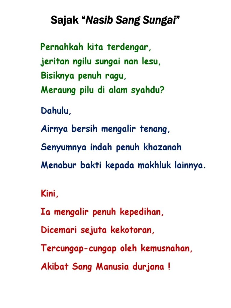 Sajak Nasib Sang Sungai | PDF