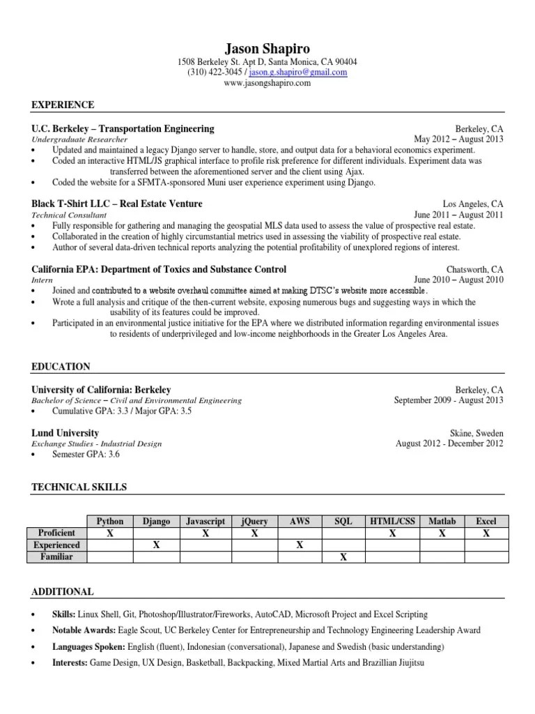 Resume 2014 | University Of California | Websites | Free 30-day Trial