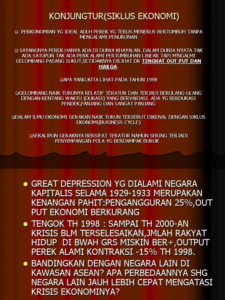 Konjuntur (Siklus Ekonomi) | PDF