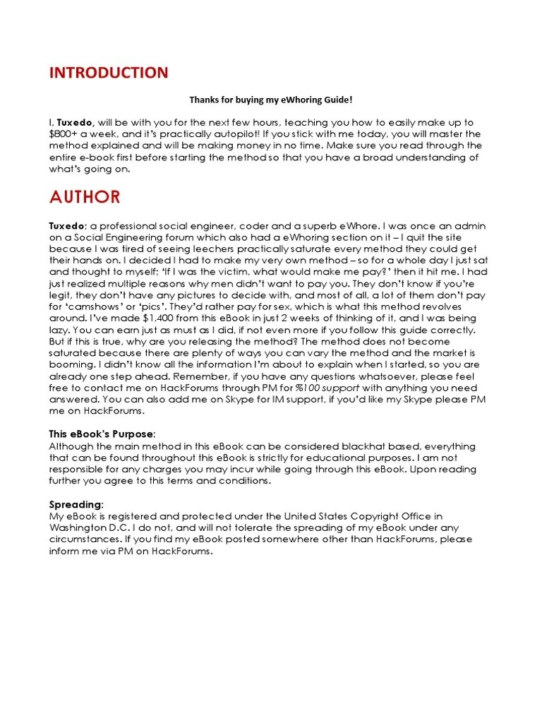 Ultimate eWhoring Guide 800week! Gift Card E Books