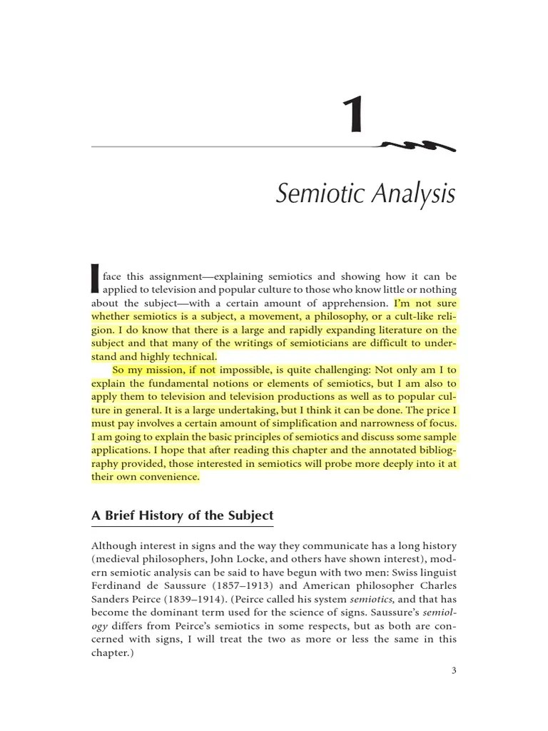 Semiotic Analysis Semiotics Linguistics