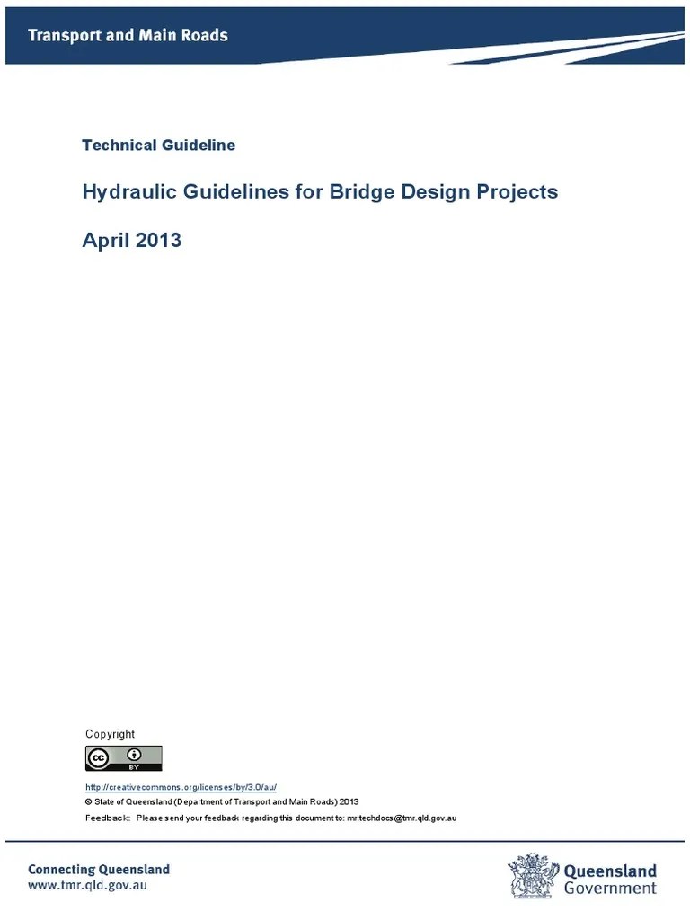 Hydraulic Guidelines Bridge Design Projects PDF Flood Drainage Basin