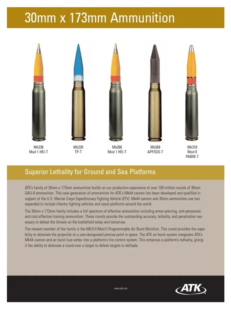 30mm_173mm Ammunition Shell (Projectile)