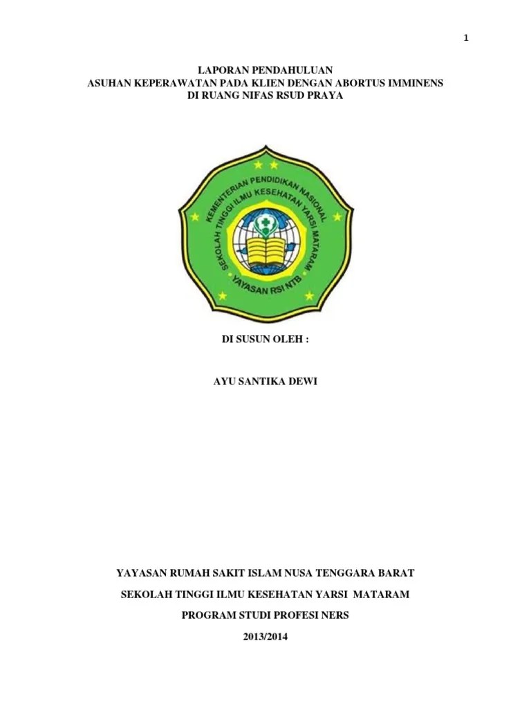 Asuhan Keperawatan Abortus Imminens Cacaq | PDF