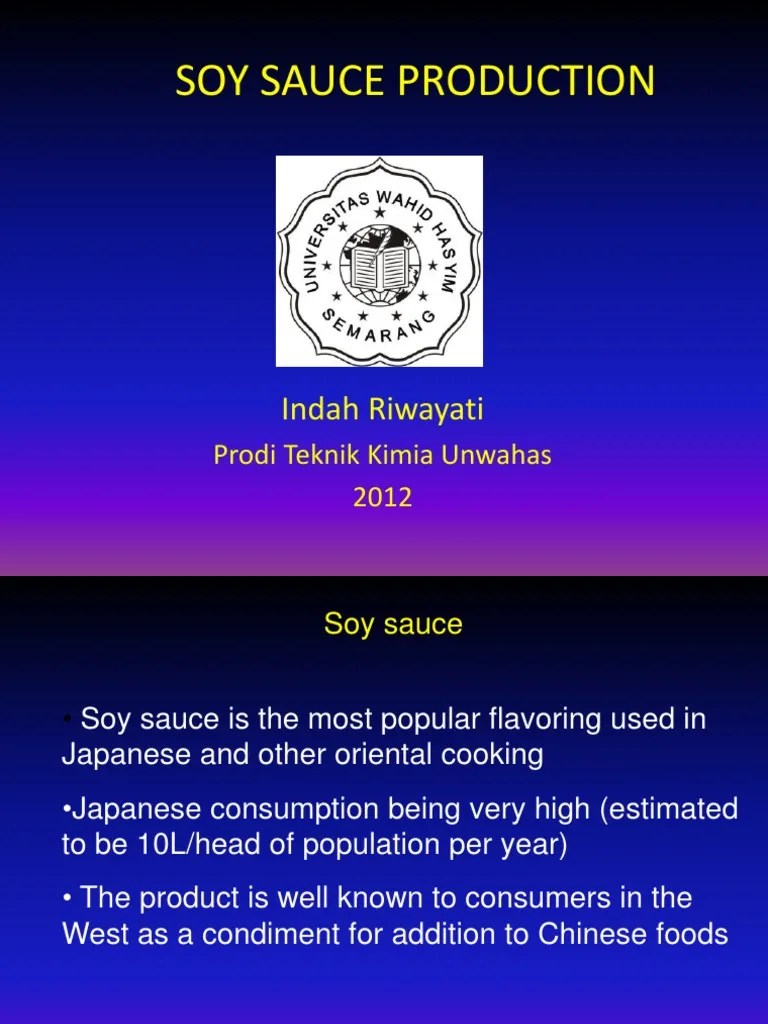 10. Soy Sauce Production Soy Sauce Fermentation