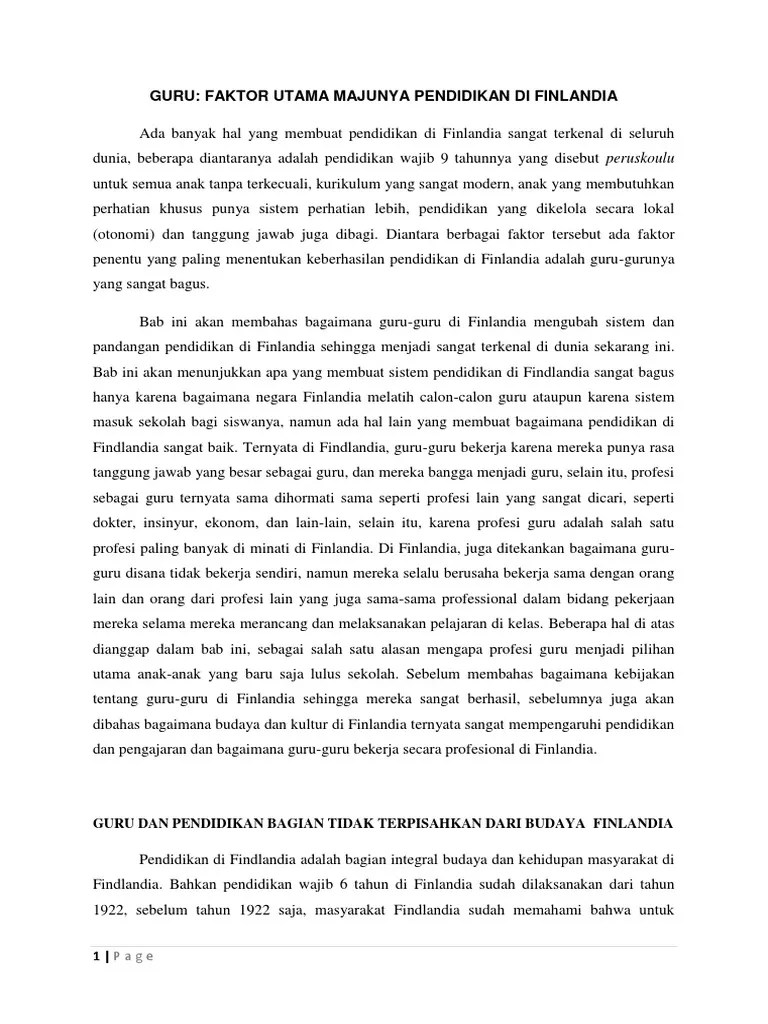 Kelebihan Pendidikan Di Finlandia PDF