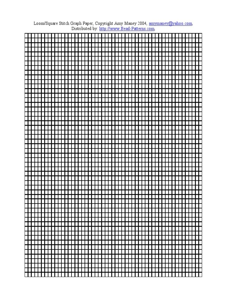 Loom Square Stitch Grapg Paper