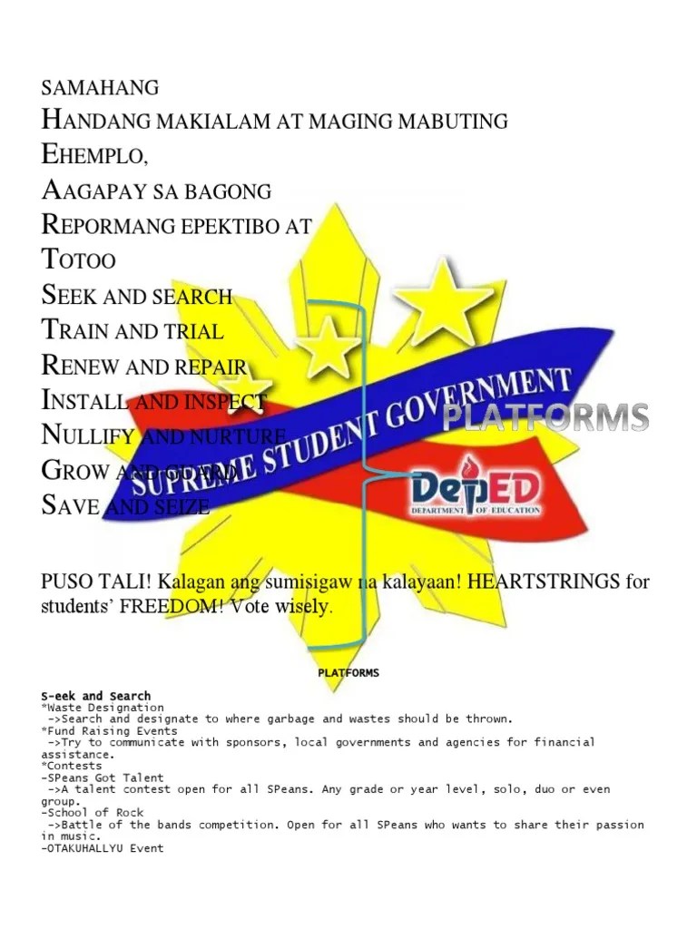 Ssg Partylist Names king gambit