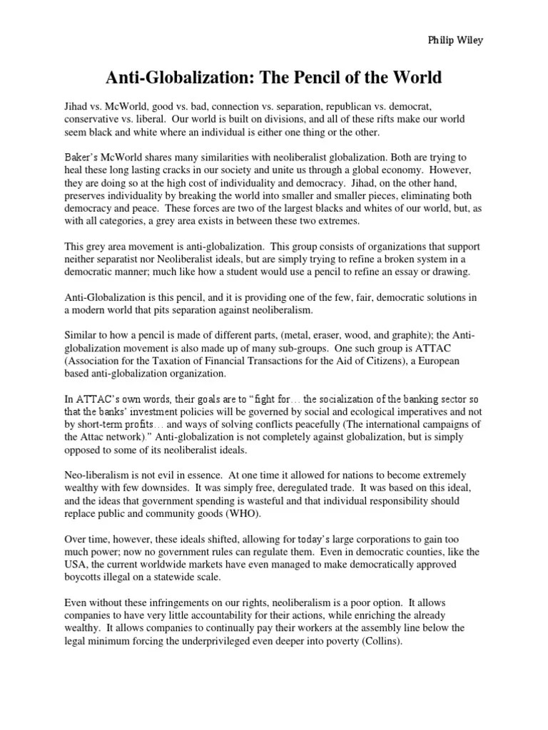 op ed globalization Neoliberalism Economies