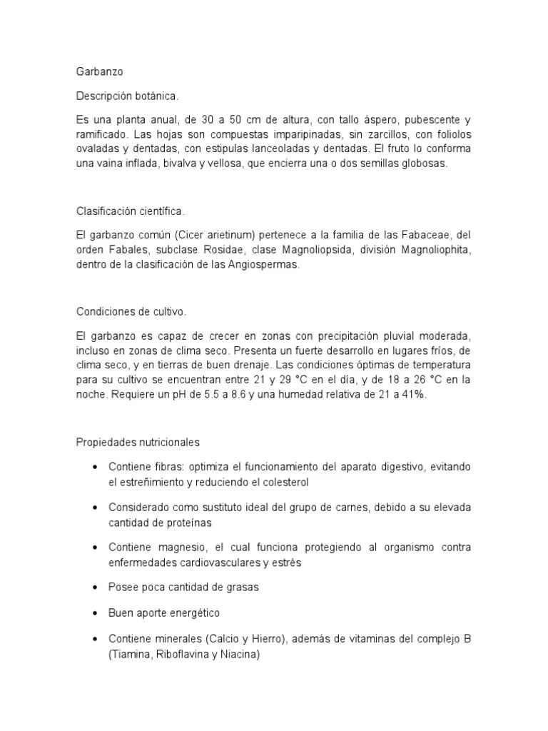 Garbanzo PDF Almidón Nutrición