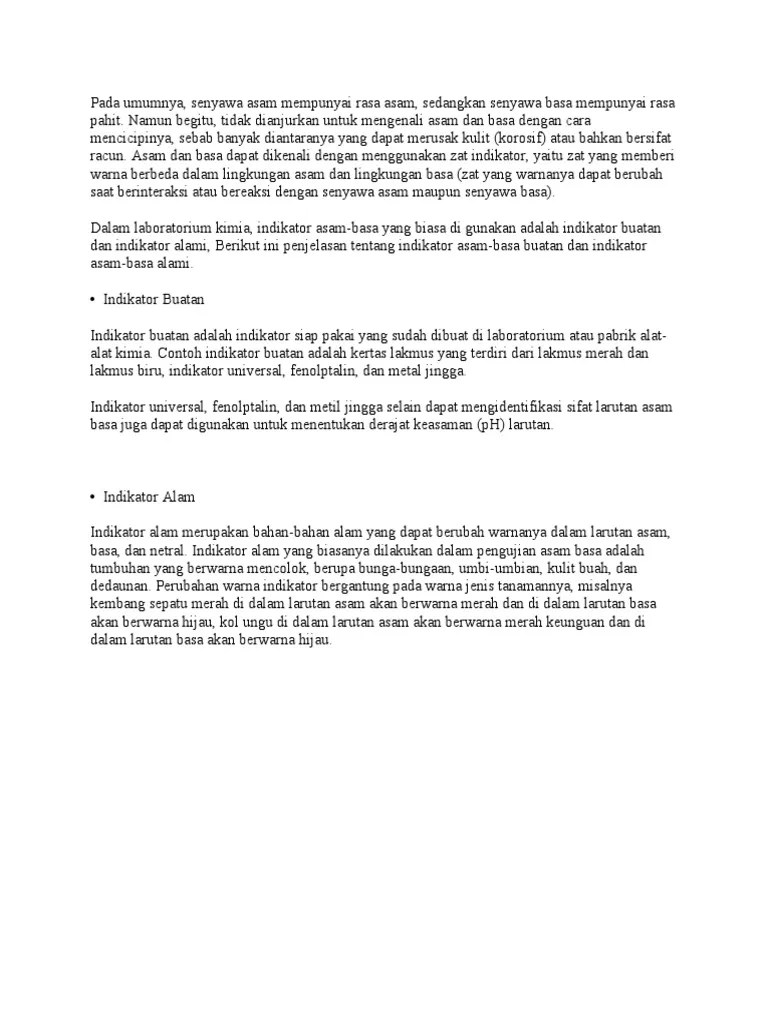 Indikator Buatan Alami | PDF