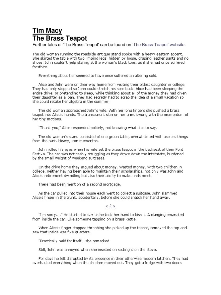 The Brass Teapot PDF