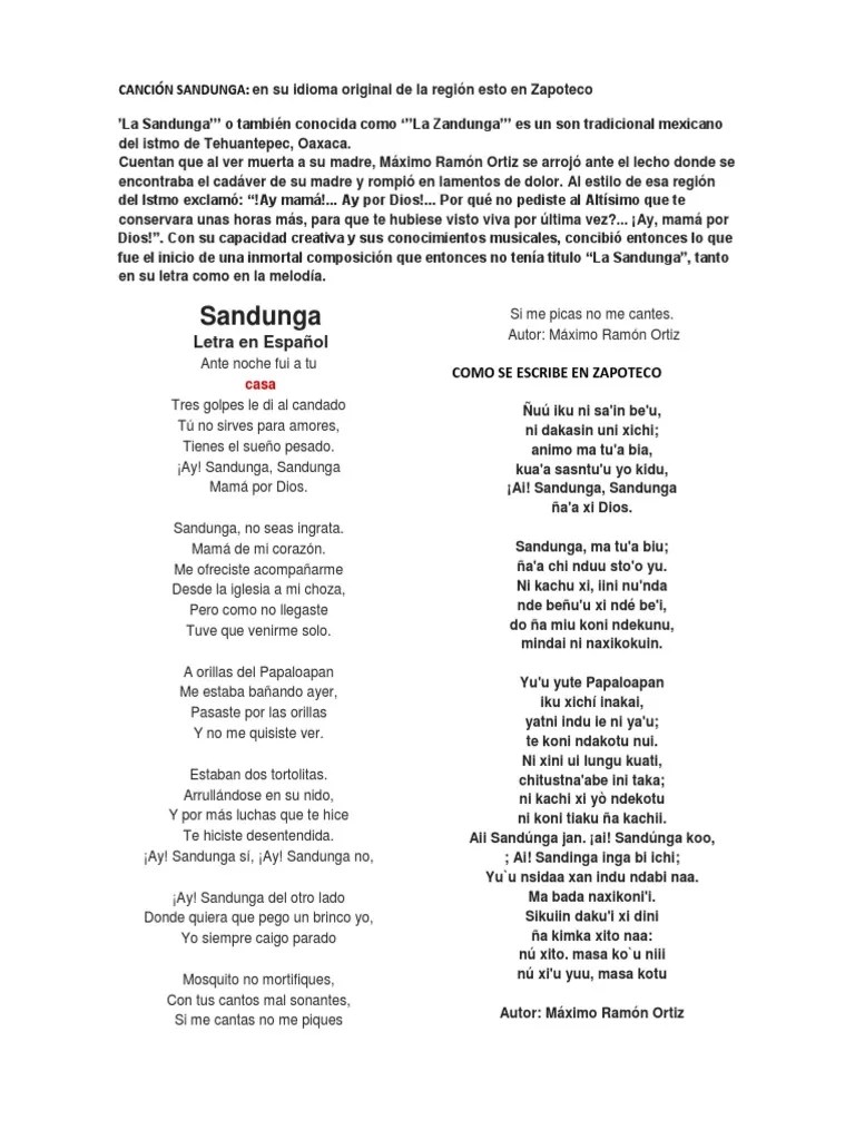CANCIÓN SANDUNGA
