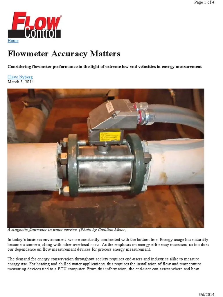 Flowmeter Accuracy Matters