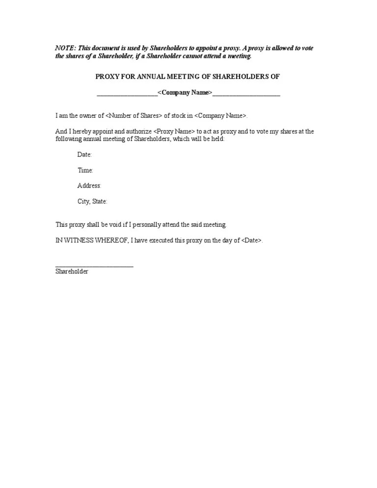 81 Proxy for Annual Meeting of Shareholders Proxy Voting Accountability