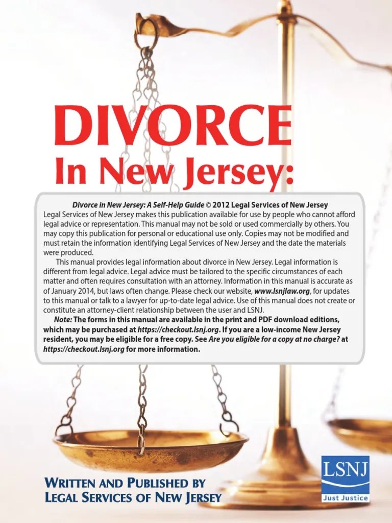 NJ Divorce Guide Alimony Complaint