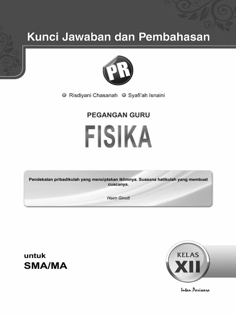 Harga buku pr intan pariwara fisika kelas 10 semester 2. 02 Kunci Jawaban Dan Pembahasan Pr Fisika 12 Pdf