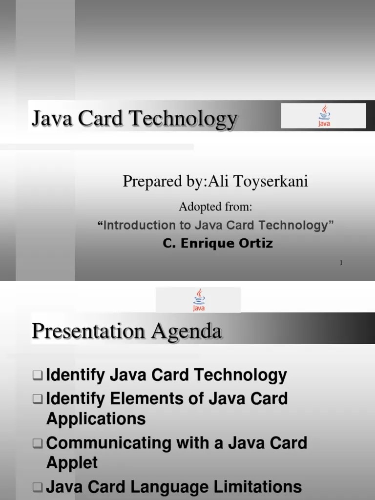 Java Card Technology Smart Card Java (Programming Language)