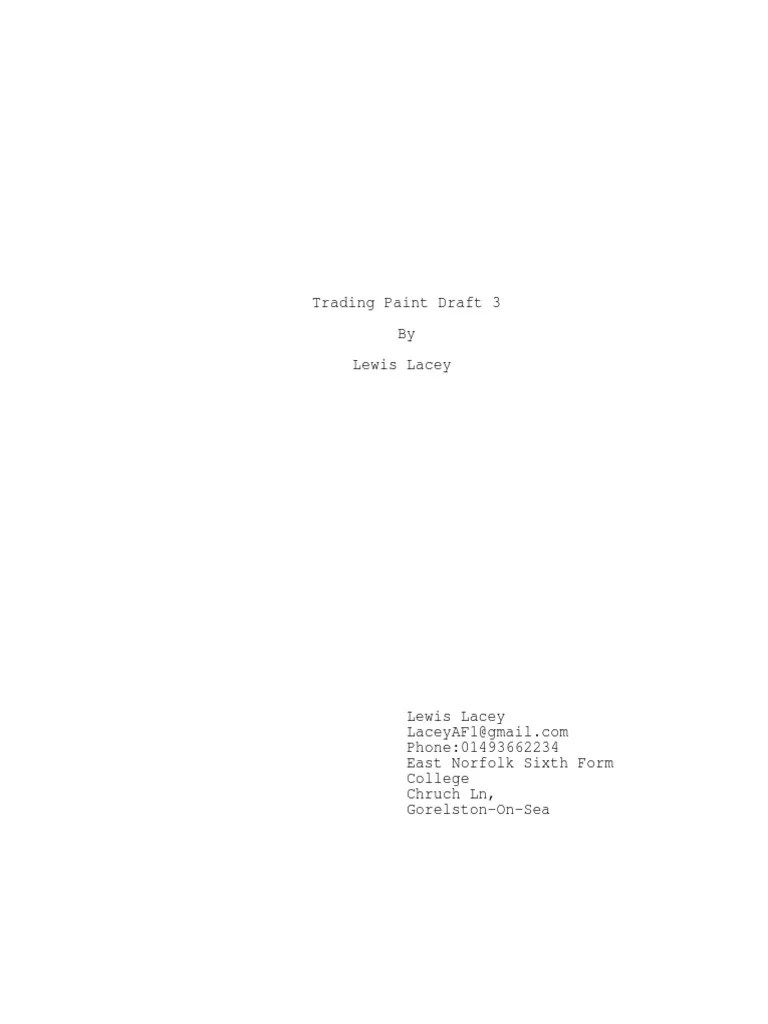 Trading Paint Draft 3 (Final) PDF Transport Nature