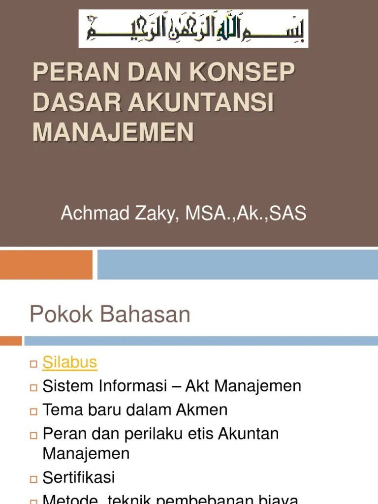 PerandanKonsepDasarAkuntansiManajemen.ppt Business Ekonomi Bisnis