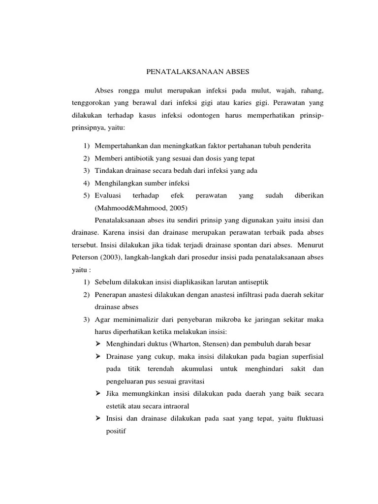 PENATALAKSANAAN ABSES