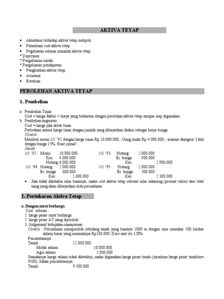 Aktiva Tetap | PDF
