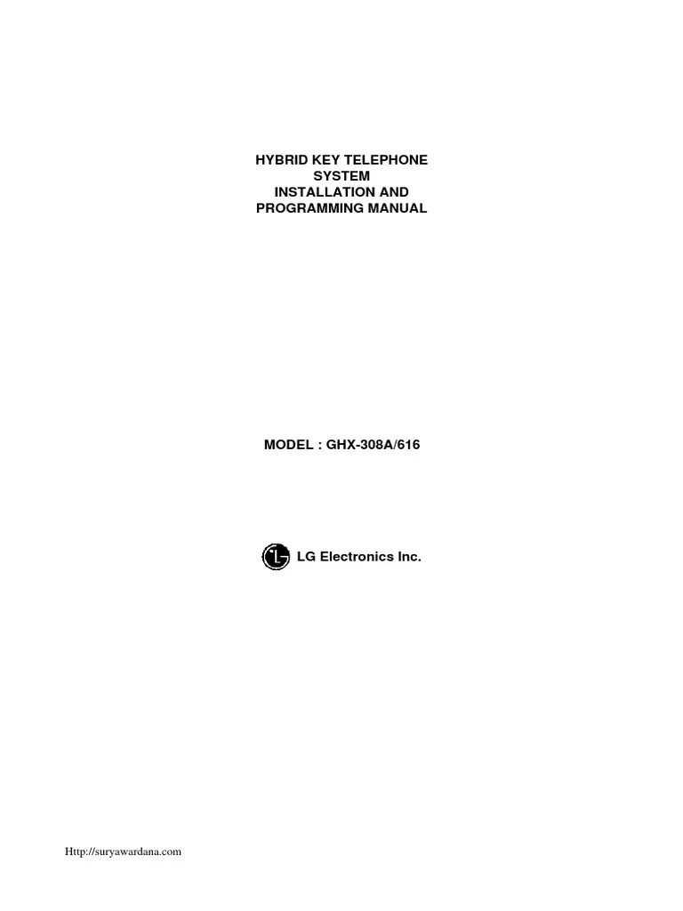 A Comprehensive Guide to Installing and Programming the GHX308A/616 Hybrid Key Telephone System