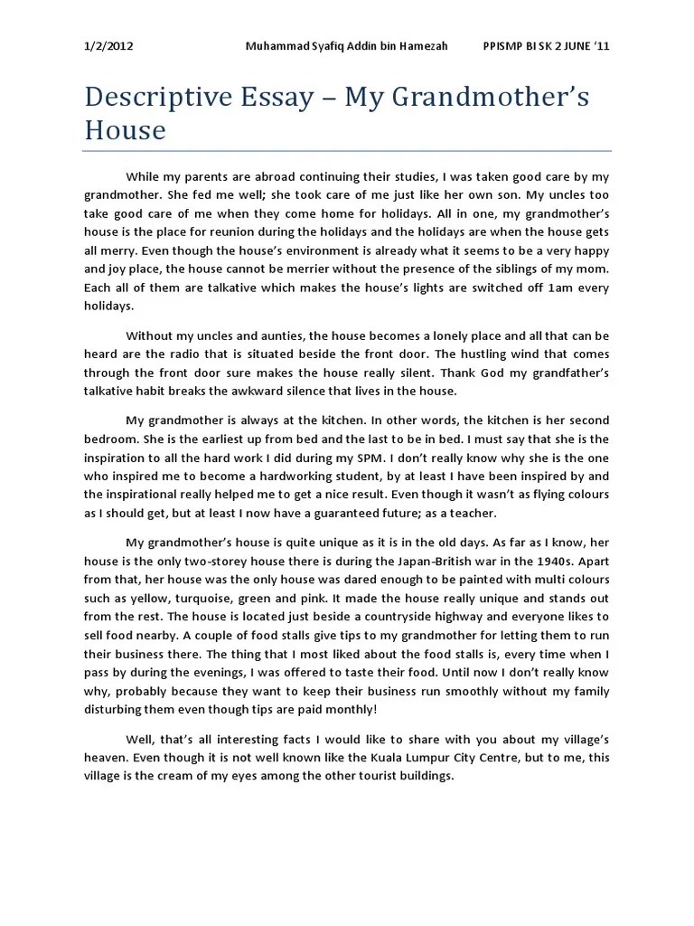 Descriptive Essay PDF