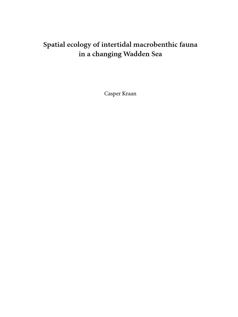 Thesis Casper Kraan Spatial Analysis Ecology