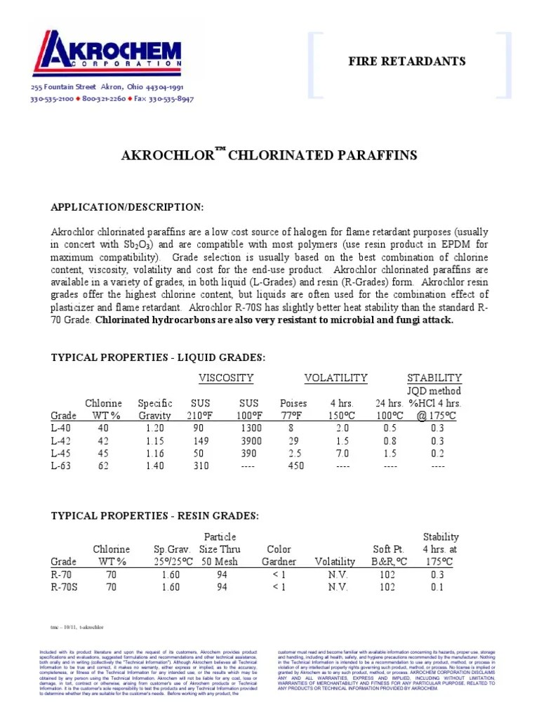 Chlorinated Paraffins Chemical Substances Chemistry