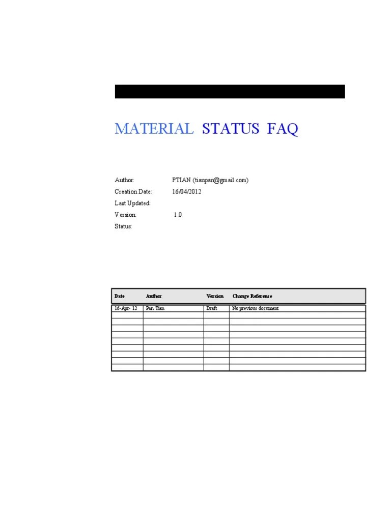 Onhand Material Status Oracle Sql Software Engineering