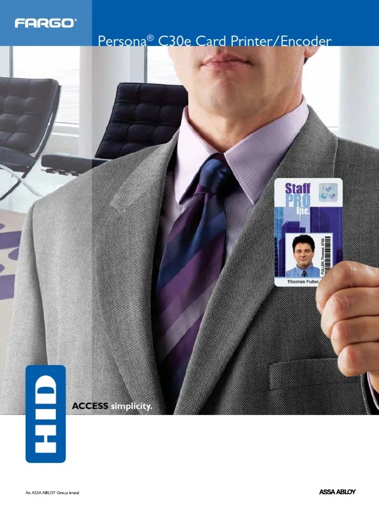 Fargo Persona C30e Printer Computer Engineering