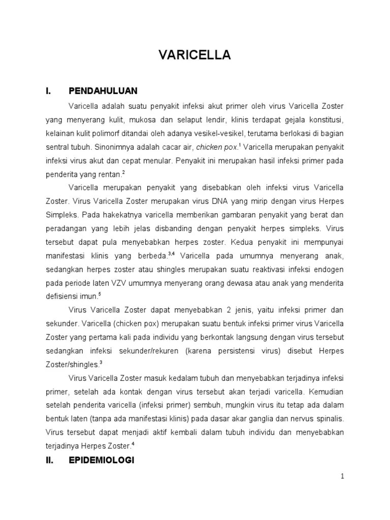 Varicella I. Pendahuluan