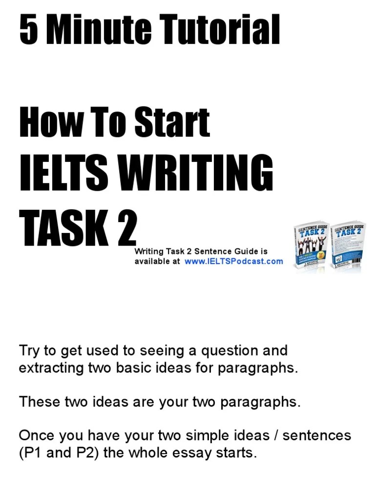 How to Start IELTS Writing Task 2. 5 Minute Tutorial. Essays Reason