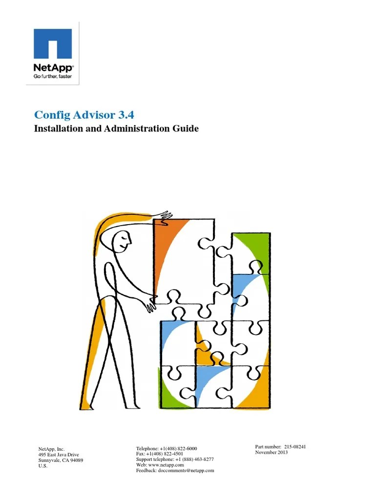 Config Advisor 3.4 Installation and Administration Guide PDF
