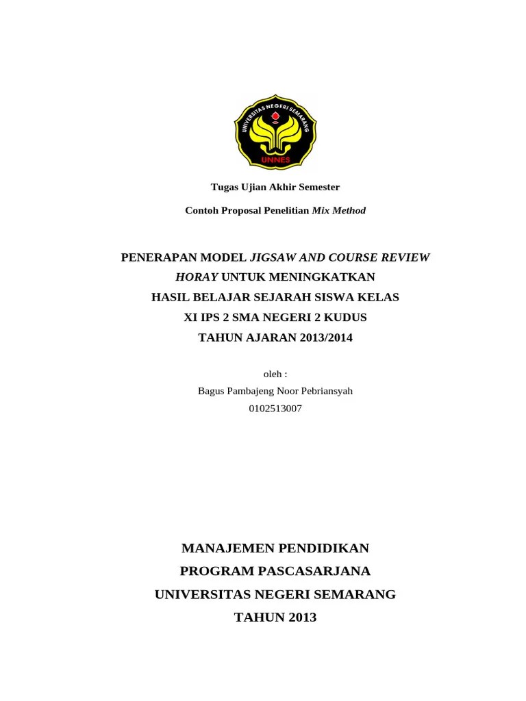 Proposal Mix Methode | Pdf