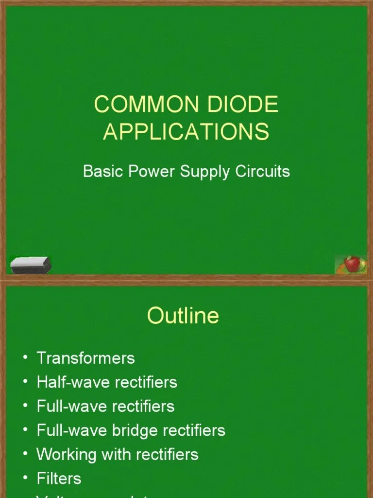 4 Common Diode Applications PDF Rectifier Power Supply