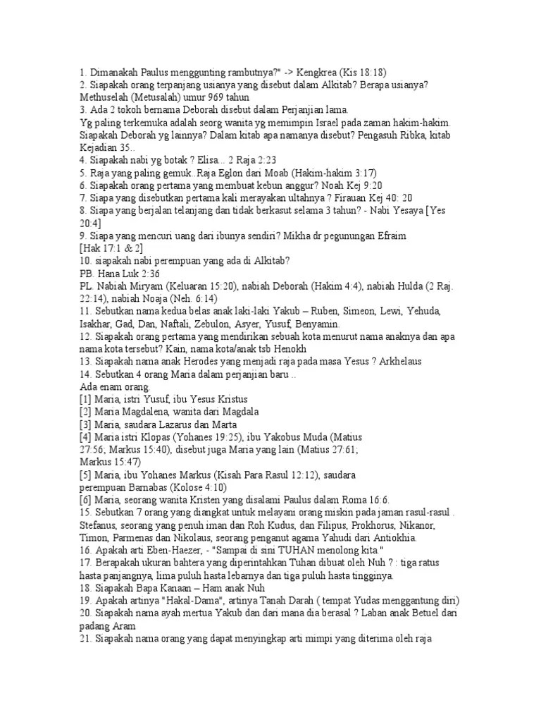 Soal Alkitab | PDF
