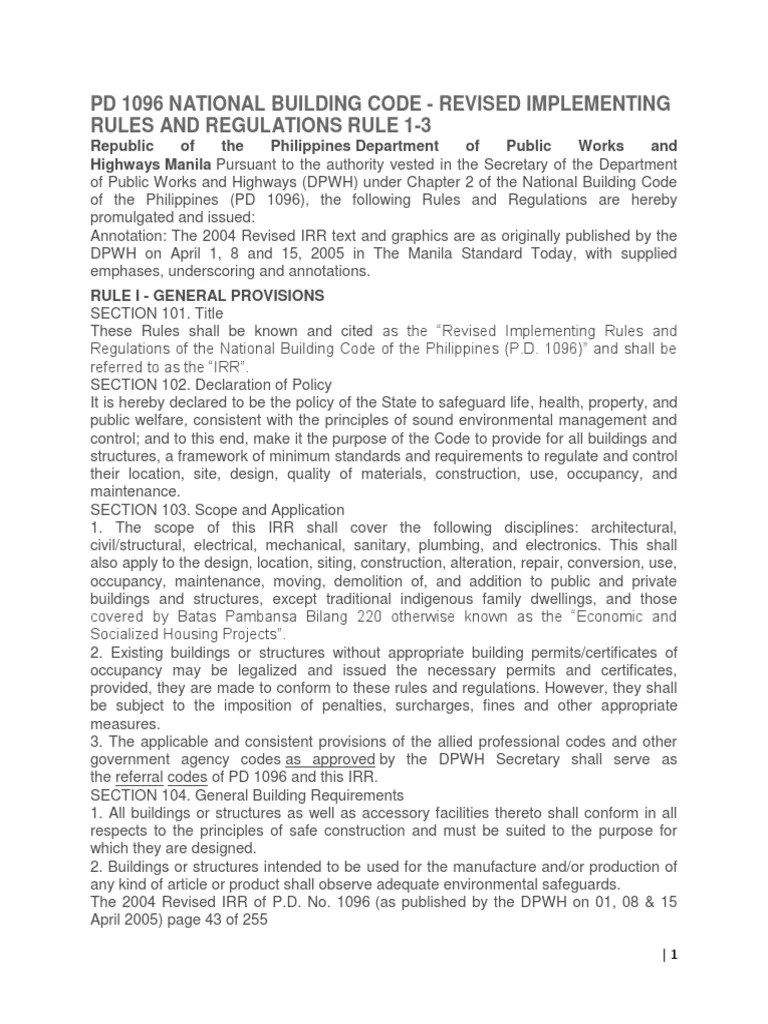 National Building Code of The Philippines PDF Building Code Demolition